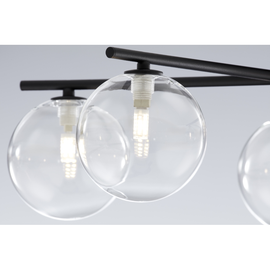 Jupiter 2046 - Plafonnier PRATO 5xG9/10W/230V noir/transparent