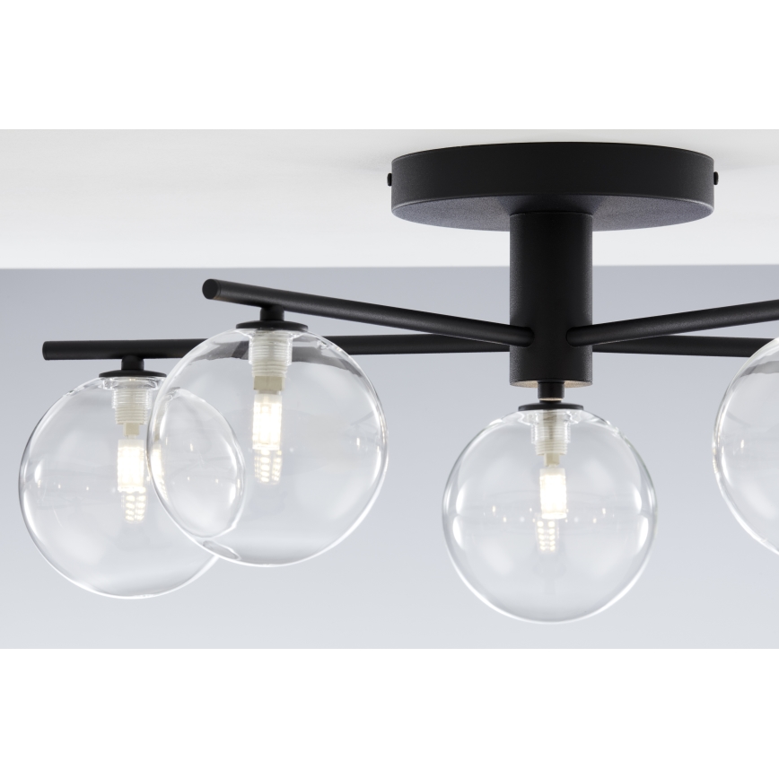 Jupiter 2046 - Plafonnier PRATO 5xG9/10W/230V noir/transparent