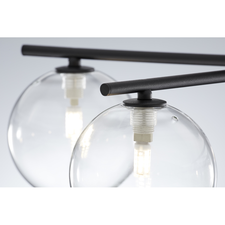 Jupiter 2046 - Plafonnier PRATO 5xG9/10W/230V noir/transparent