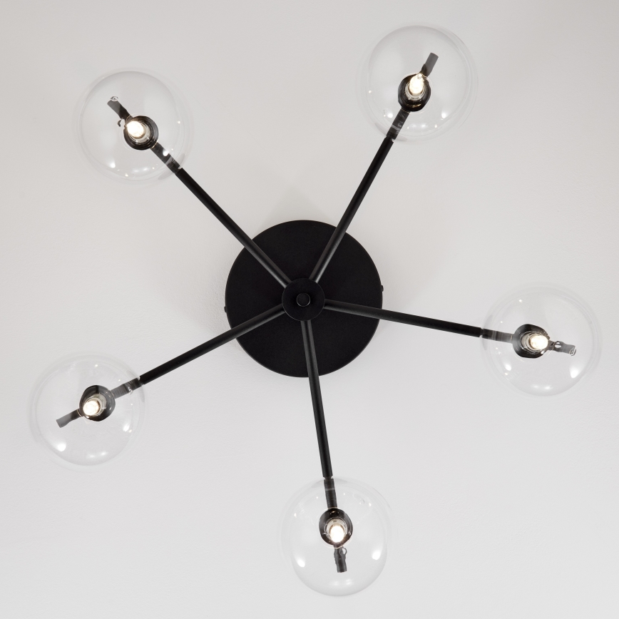 Jupiter 2046 - Plafonnier PRATO 5xG9/10W/230V noir/transparent