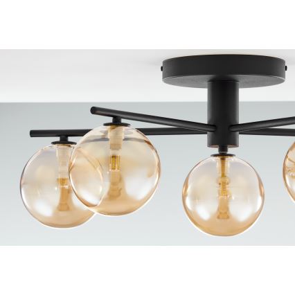 Jupiter 2047 - Lampadario a plafone PRATO 5xG9/10W/230V nero/beige