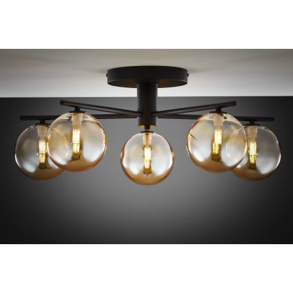 Jupiter 2047 - Plafonnier PRATO 5xG9/10W/230V noir/beige
