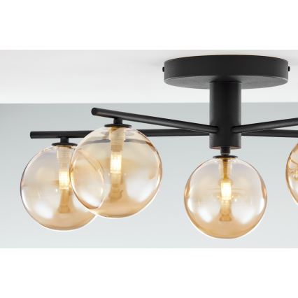 Jupiter 2047 - Plafonnier PRATO 5xG9/10W/230V noir/beige