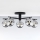 Jupiter 2048 - Aufgesetzte Deckenleuchte PRATO 5xG9/14W/230V schwarz/rauchgrau