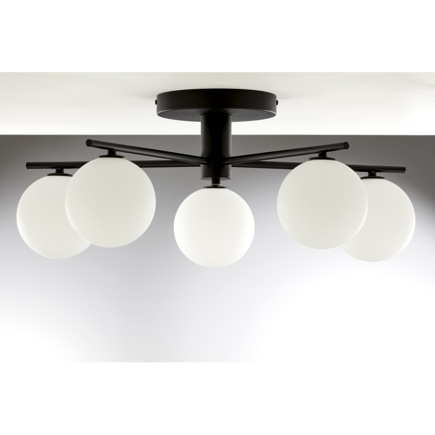 Jupiter 2049 - Lampadario a soffitto PRATO 5xG9/14W/230V nero/bianco