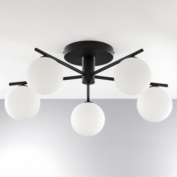 Jupiter 2049 - Plafonnier PRATO 5xG9/14W/230V noir/blanc