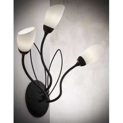 Jupiter 2059 - Applique murale GLORIOSA 3xG9/14W/230V noire