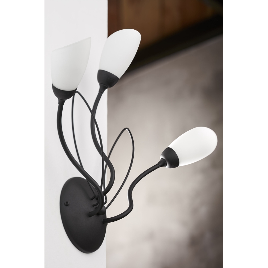 Jupiter 2059 - Applique murale GLORIOSA 3xG9/14W/230V noire