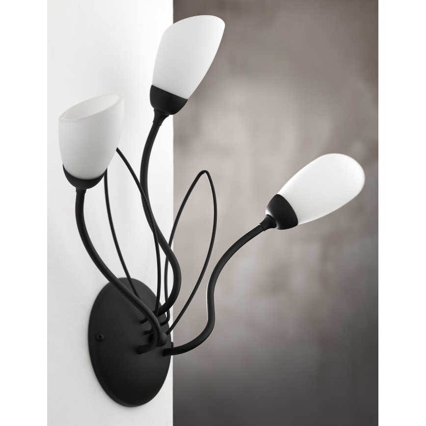 Jupiter 2059 - Applique murale GLORIOSA 3xG9/14W/230V noire