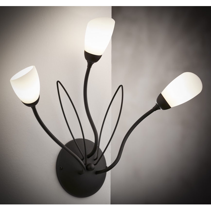 Jupiter 2059 - Applique murale GLORIOSA 3xG9/14W/230V noire