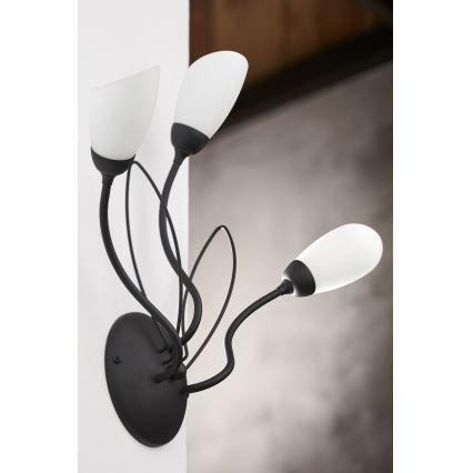 Jupiter 2059 - Lampada da parete GLORIOSA 3xG9/14W/230V nera