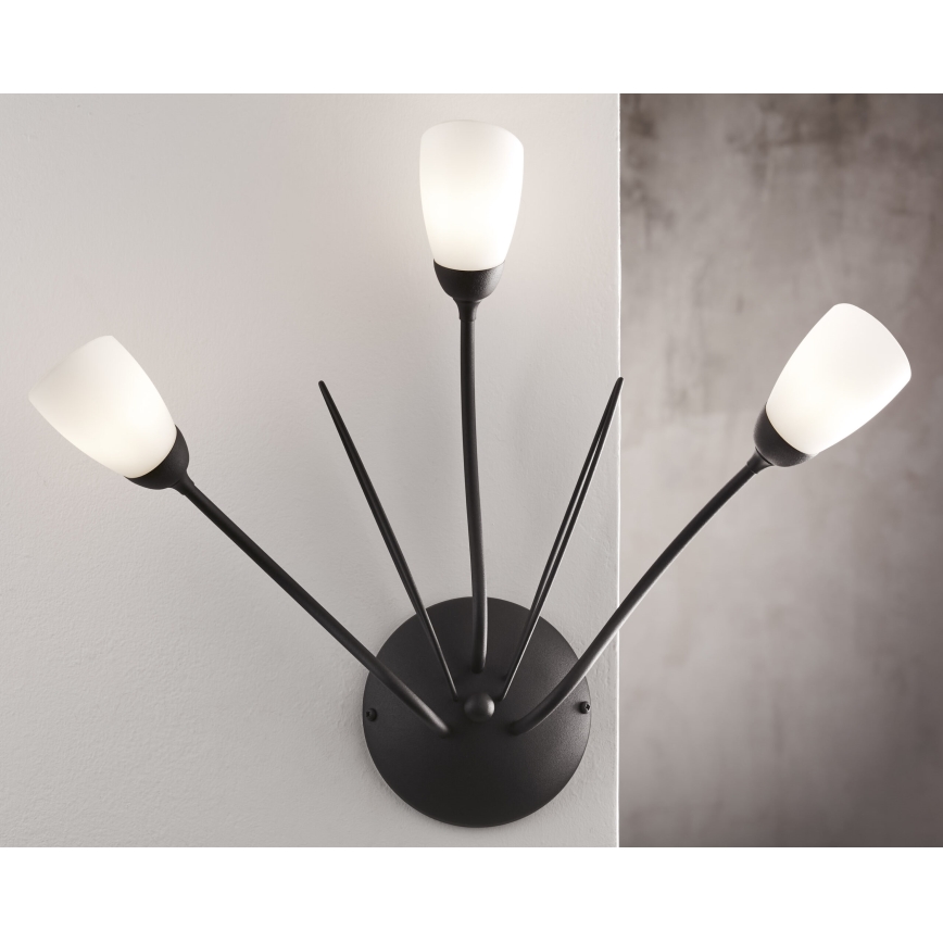 Jupiter 2059 - Lampada da parete GLORIOSA 3xG9/14W/230V nera