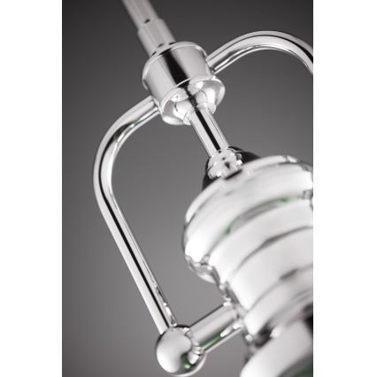 Jupiter 2071 - Deckenleuchte mit Stange PLATINO 1xE27/15W/230V grün/glänzender Chrom