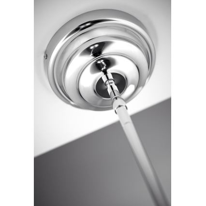 Jupiter 2072 - Lampadario su asta PLATINO 3xE27/15W/230V verde/cromo lucido