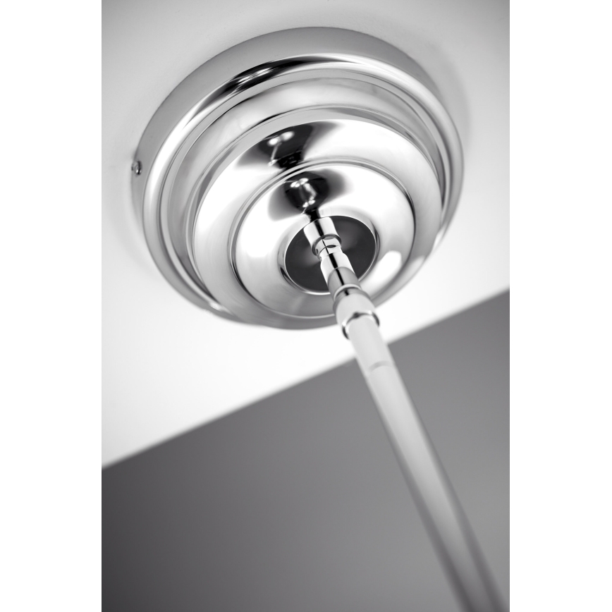 Jupiter 2072 - Lampadario su asta PLATINO 3xE27/15W/230V verde/cromo lucido