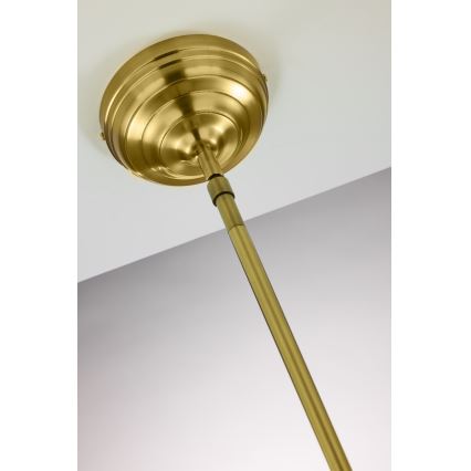 Jupiter 2073 - Lampada a sospensione su asta PLATINO 1xE27/15W/230V verde/oro