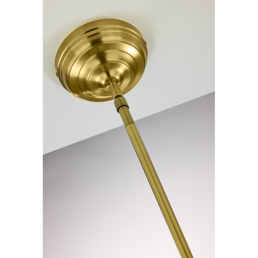 Jupiter 2073 - Lampada a sospensione su asta PLATINO 1xE27/15W/230V verde/oro