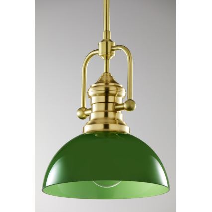 Jupiter 2073 - Suspension sur tige PLATINO 1xE27/15W/230V vert/doré