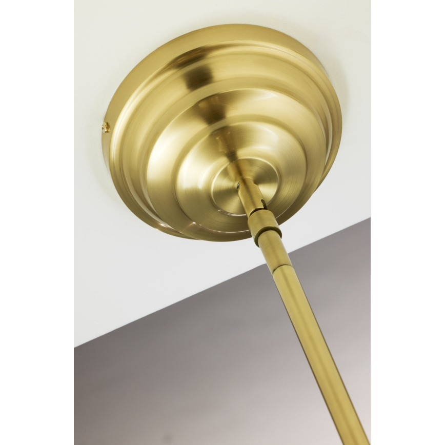 Jupiter 2074 - Hängeleuchte an Stange PLATINO 3xE27/15W/230V grün/gold