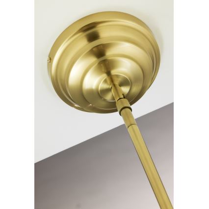 Jupiter 2074 - Lampadario su asta PLATINO 3xE27/15W/230V verde/oro