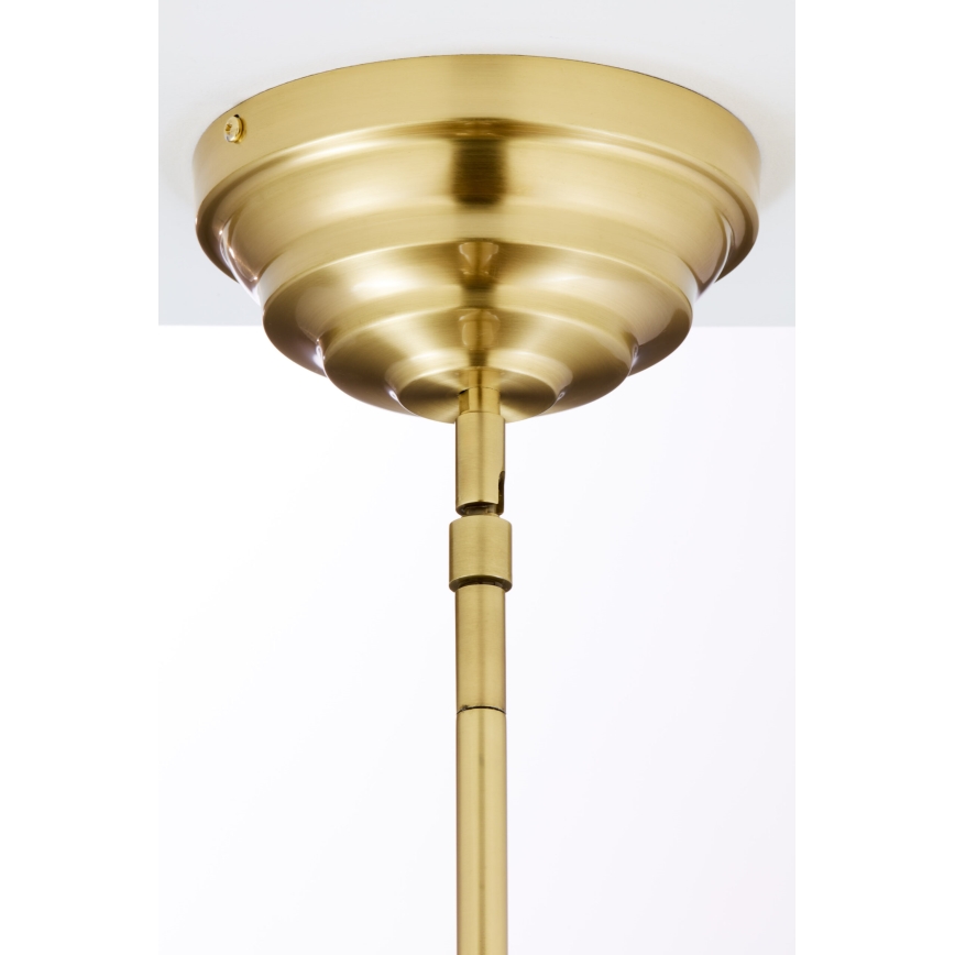Jupiter 2074 - Lampadario su asta PLATINO 3xE27/15W/230V verde/oro