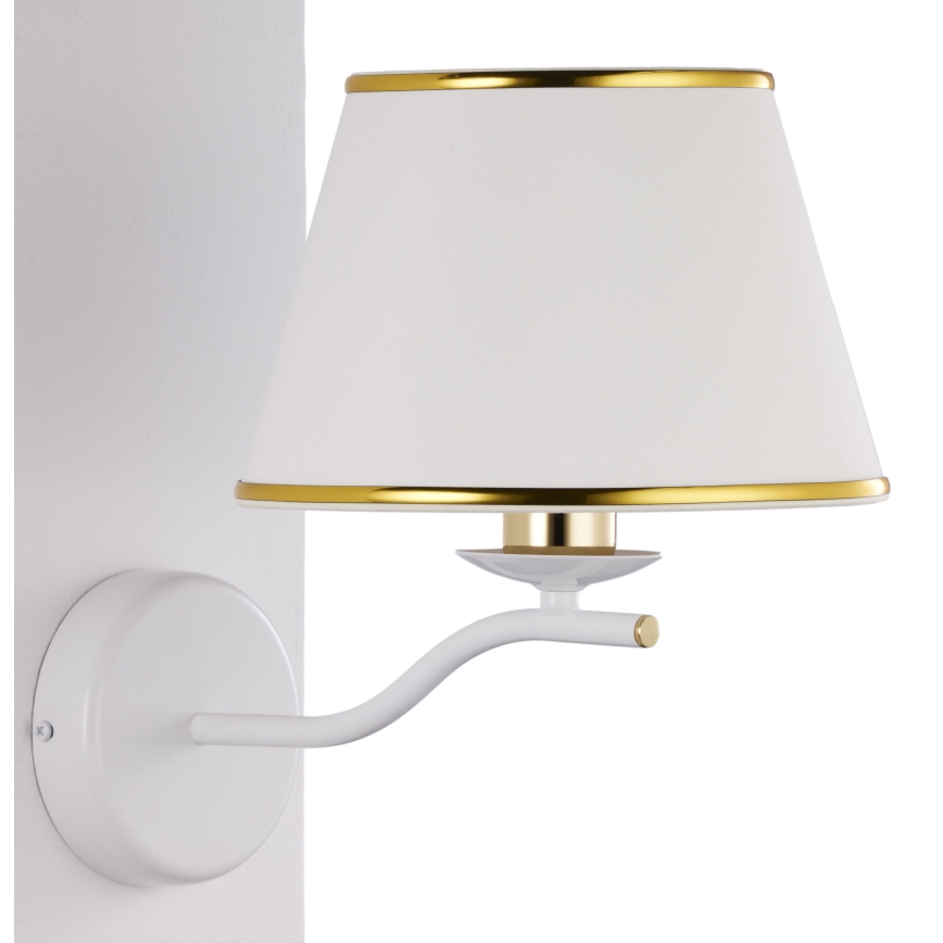 Jupiter 2086 - Applique murale SAMBA 1xE27/15W/230V blanche/dorée