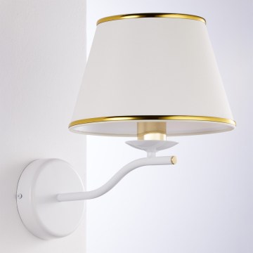 Jupiter 2086 - Lampada da parete SAMBA 1xE27/15W/230V bianco/oro