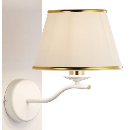 Jupiter 2086 - Wandleuchte SAMBA 1xE27/15W/230V weiß/gold