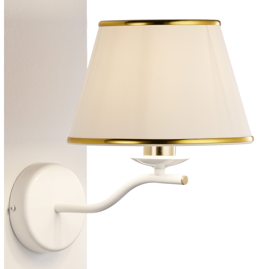 Jupiter 2086 - Wandleuchte SAMBA 1xE27/15W/230V weiß/gold
