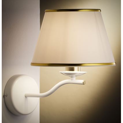 Jupiter 2086 - Wandleuchte SAMBA 1xE27/15W/230V weiß/gold