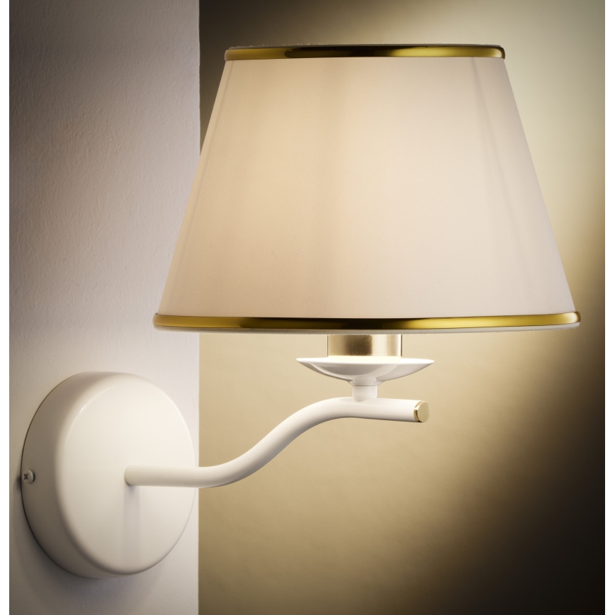 Jupiter 2086 - Wandleuchte SAMBA 1xE27/15W/230V weiß/gold