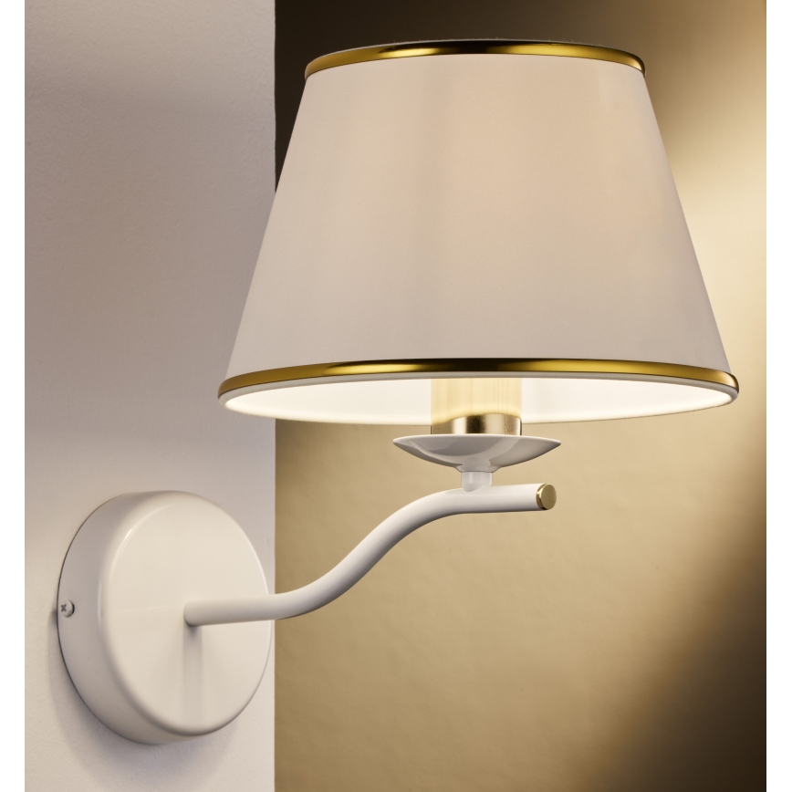 Jupiter 2086 - Wandleuchte SAMBA 1xE27/15W/230V weiß/gold