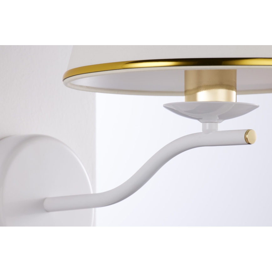 Jupiter 2086 - Wandleuchte SAMBA 1xE27/15W/230V weiß/gold