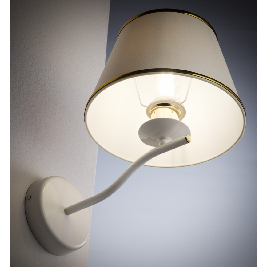 Jupiter 2086 - Wandleuchte SAMBA 1xE27/15W/230V weiß/gold
