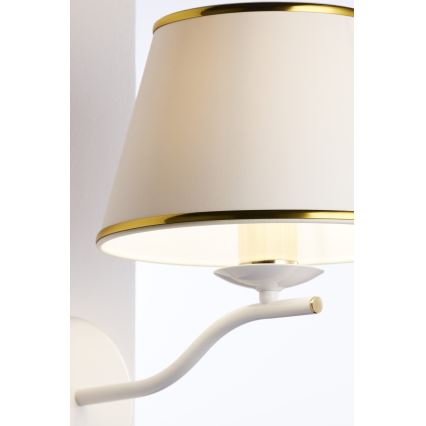 Jupiter 2086 - Wandleuchte SAMBA 1xE27/15W/230V weiß/gold