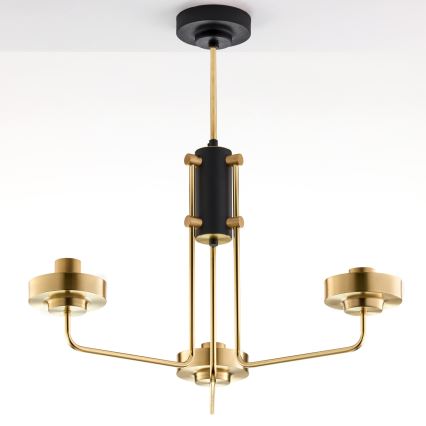 Jupiter 2087 - Lustre sur tige RAMIREZ 3xE27/15W/230V doré/noir