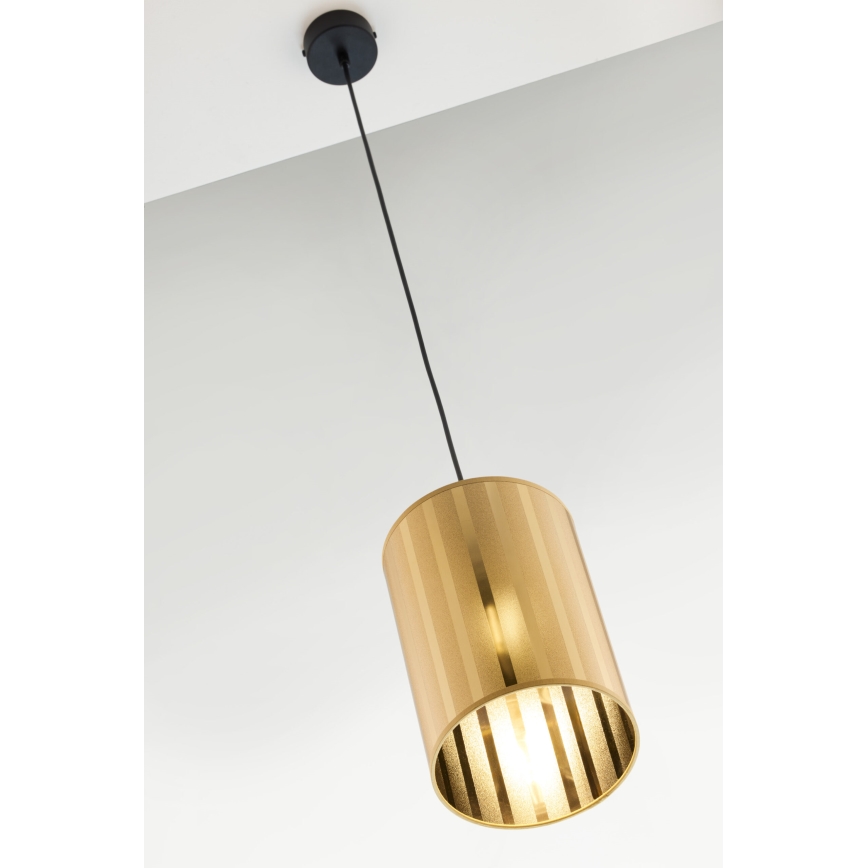 Jupiter 2090 - Lampadario sospeso a cavo CORTINA 1xE27/15W/230V oro/nero