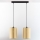 Jupiter 2091 - Lampadario a sospensione CORTINA con cavo 2xE27/15W/230V oro/nero