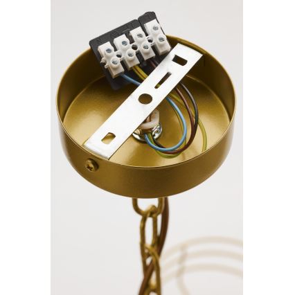 Jupiter 2094 - Lampadario a catena ARTHUR 5xE27/15W/230V blu/oro