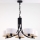 Jupiter 2104 - Lustre à chaîne ARTHUR 5xE27/15W/230V blanc/noir/décor marbre