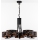 Jupiter 2107 - Lustre suspendu par chaîne ARTHUR 5xE27/15W/230V noir/orange/décor marbre