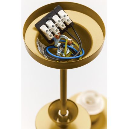 Jupiter 2110 - Lampadario su asta KASZMIR 5xE27/15W/230V bianco/oro/effetto marmo