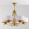 Jupiter 2110 - Lustre sur tige KASZMIR 5xE27/15W/230V blanc/doré/effet marbre