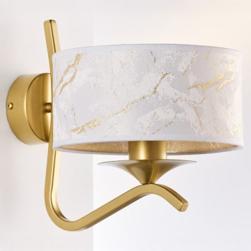 Jupiter 2111 - Applique KASZMIR 1xE27/15W/230V bianco/oro/effetto marmo