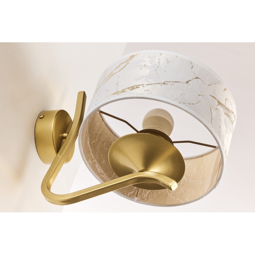 Jupiter 2111 - Applique murale KASZMIR 1xE27/15W/230V blanc/doré/décor marbre