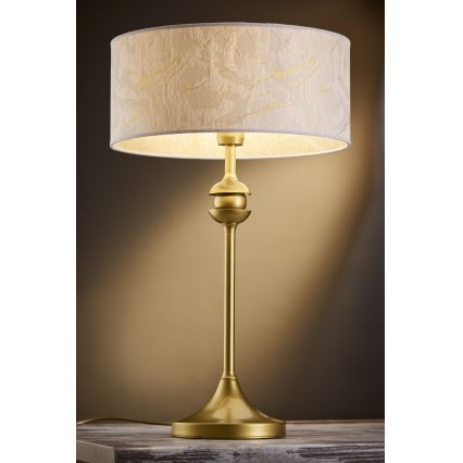 Jupiter 2112 - Lampada da tavolo KASZMIR 1xE27/15W/230V bianco/oro/effetto marmo