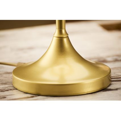 Jupiter 2112 - Lampada da tavolo KASZMIR 1xE27/15W/230V bianco/oro/effetto marmo