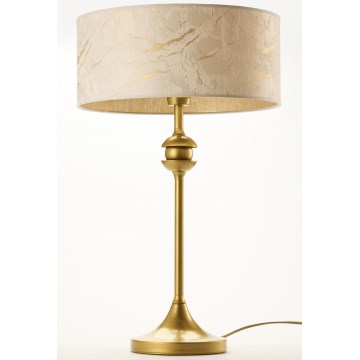 Jupiter 2112 - Lampe de table KASZMIR 1xE27/15W/230V blanche/dorée/décor marbre