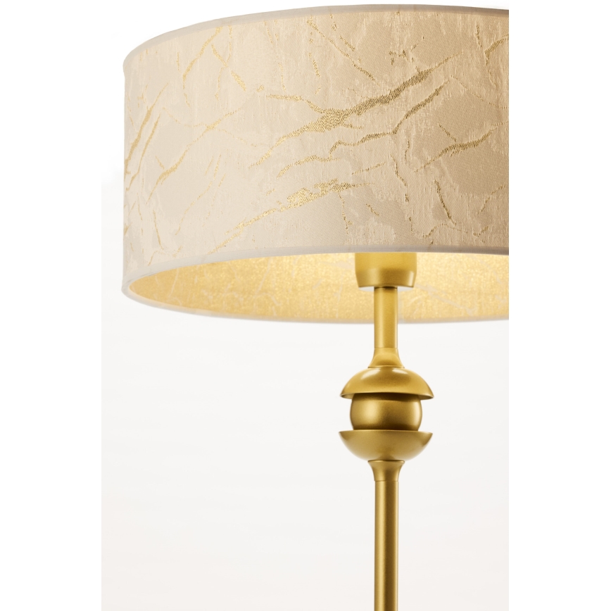 Jupiter 2112 - Lampe de table KASZMIR 1xE27/15W/230V blanche/dorée/décor marbre