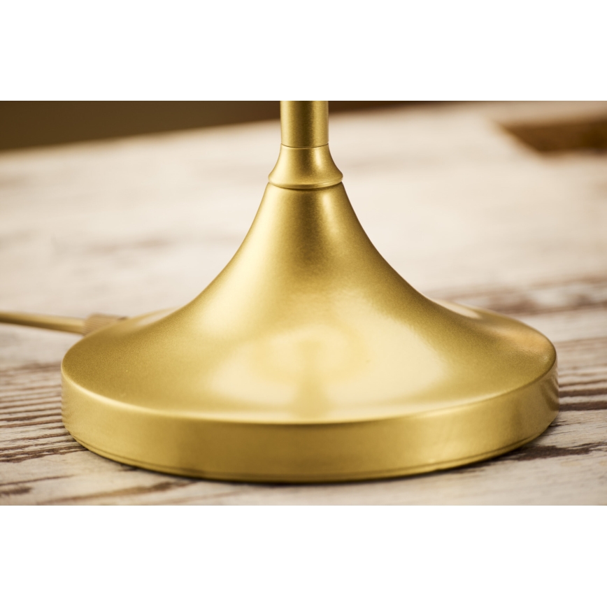 Jupiter 2112 - Lampe de table KASZMIR 1xE27/15W/230V blanche/dorée/décor marbre